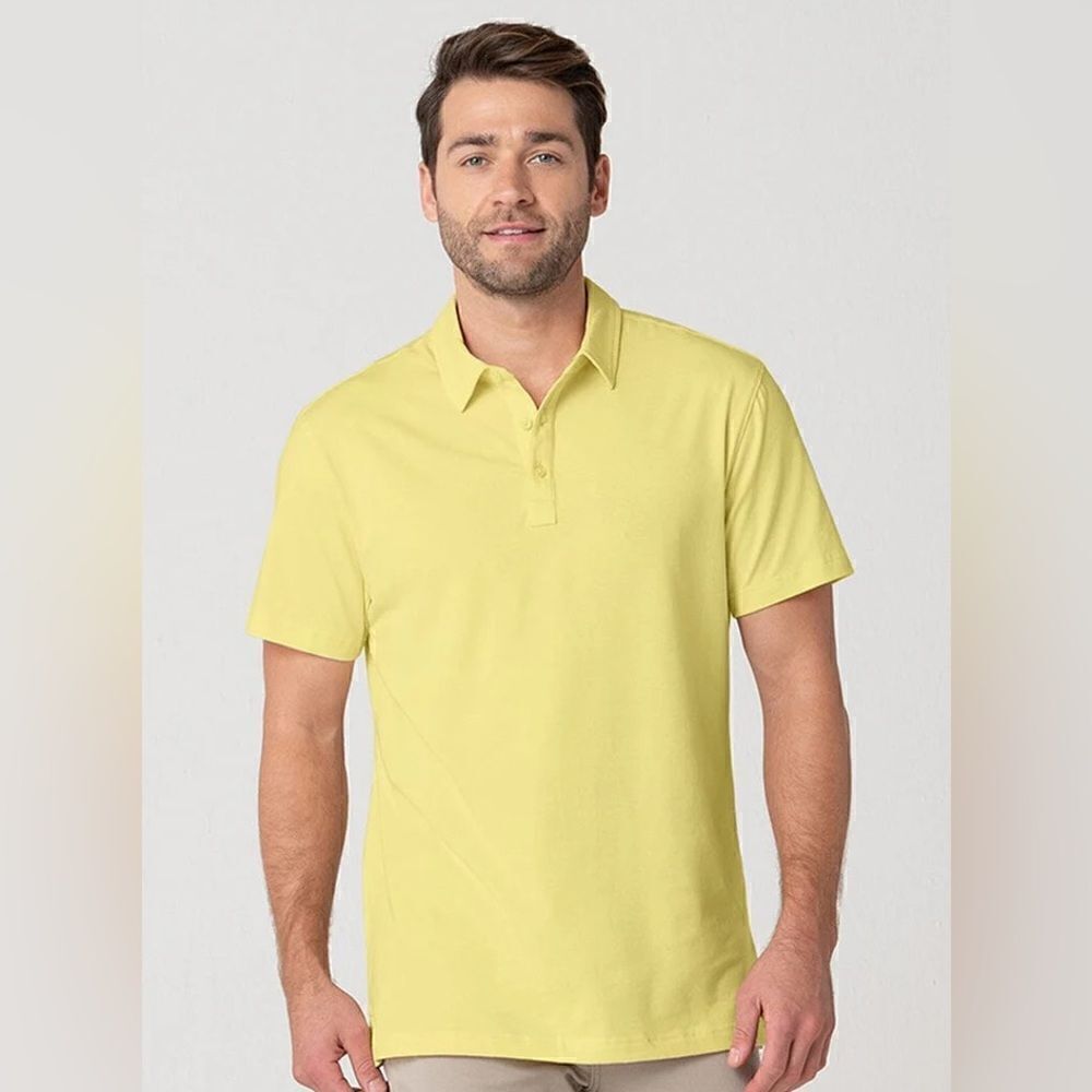 NEW Swet Tailor Mens Yellow All In Polo